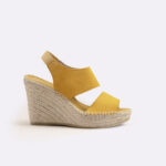 Alpargatas cuña mujer amarillo plataforma