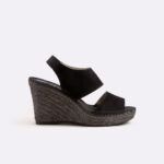 Alpargata cuña mujer negra