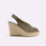 Alpargata mujer plataforma verde