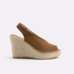 Alpargata mujer plataforma marrón