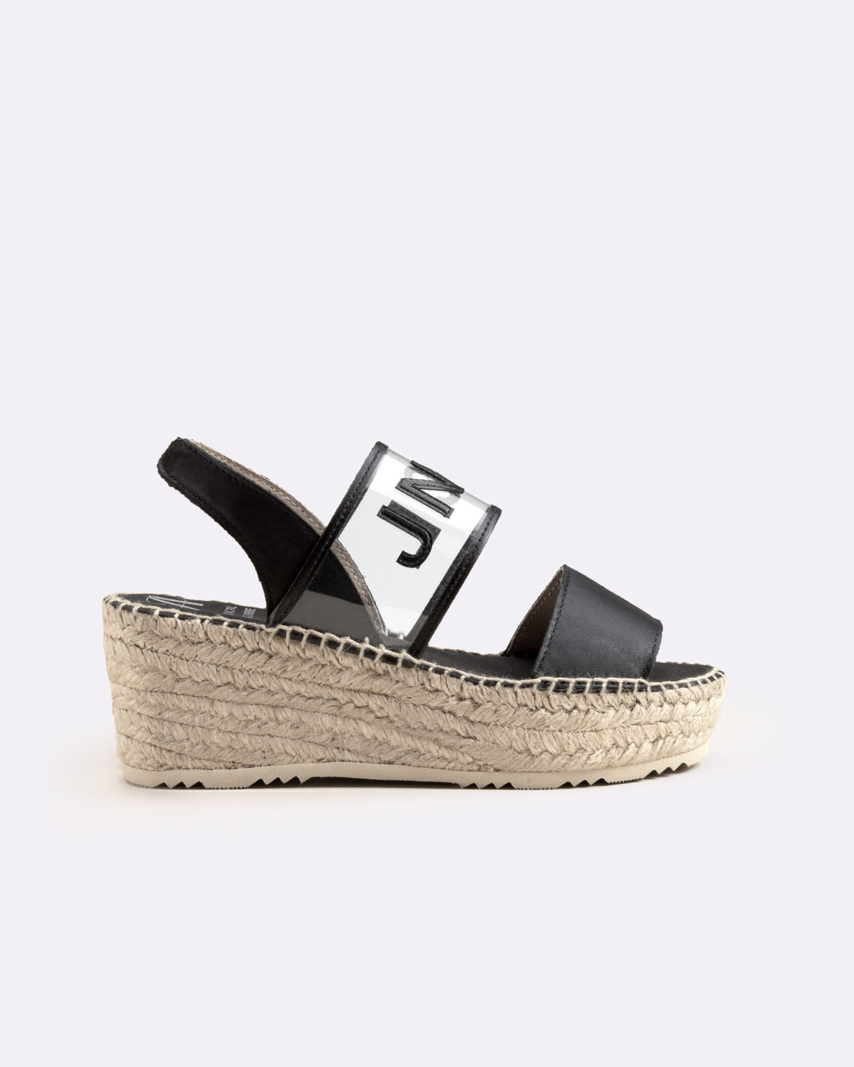 Alpargata mujer plataforma negra