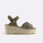 Sandalias plataforma mujer verde