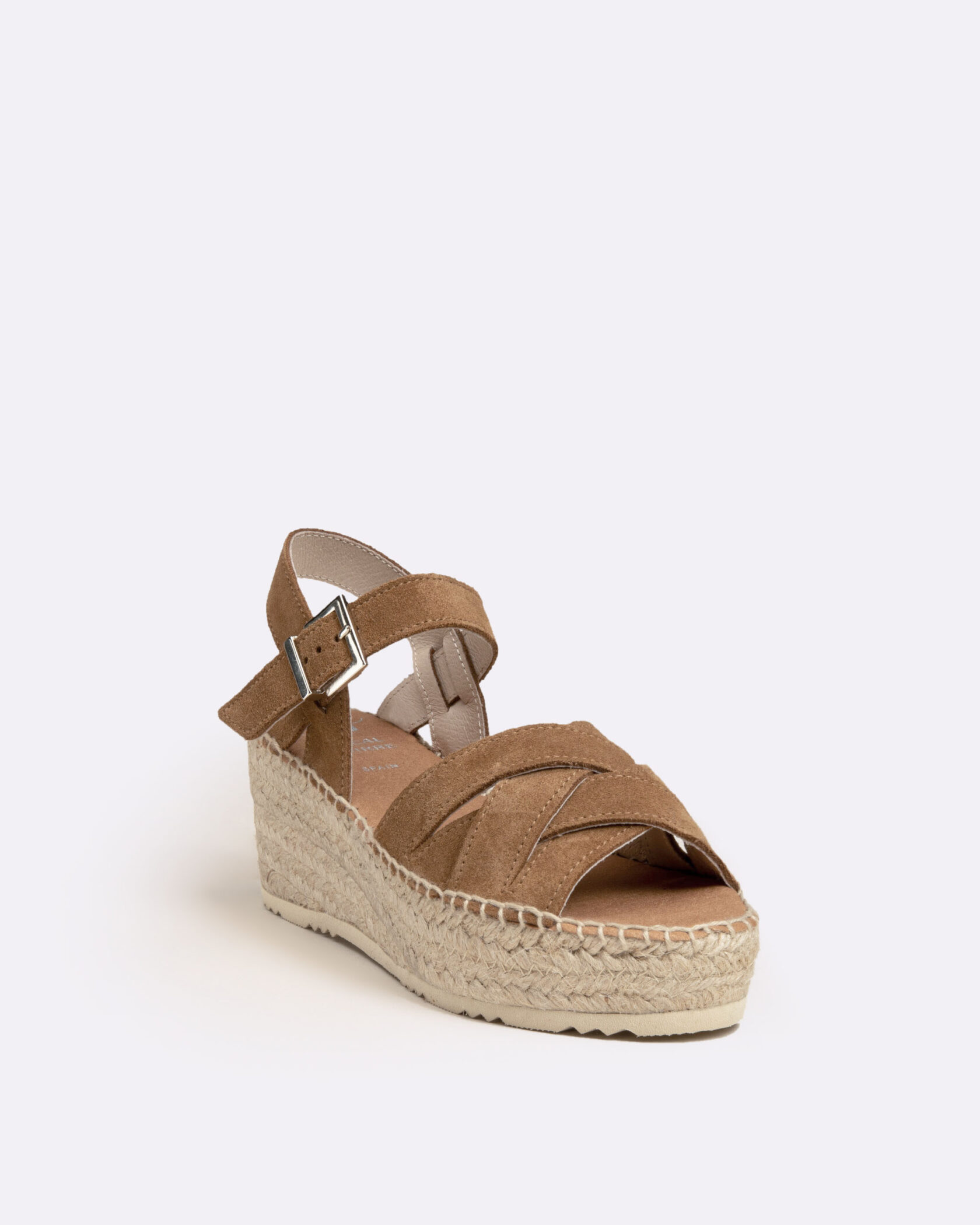 Sandalias plataforma mujer marrón