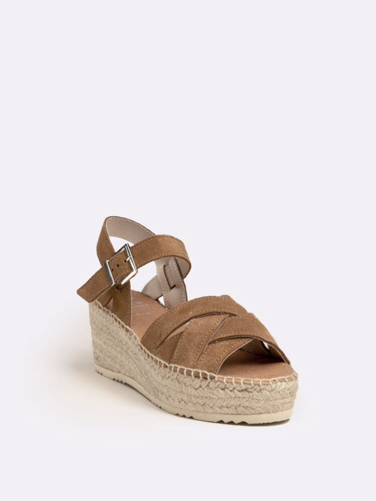 Sandalias plataforma mujer marrón