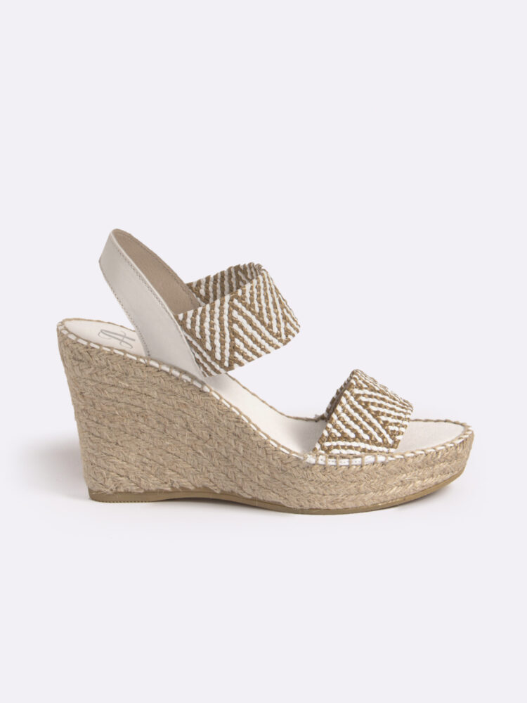 Alpargata mujer cuña blanca