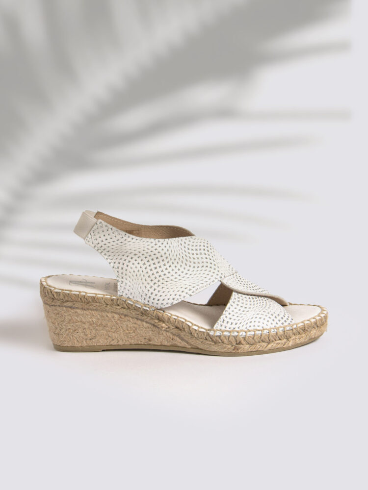 Alpargata cuña mujer blanca