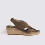 Alpargata cuña mujer verde