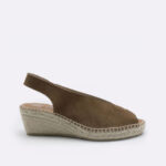 Alpargatas cuña mujer marrón esparto