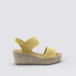 Alpargata cuña mujer amarillo