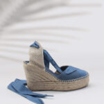 Valencian espadrilles wedge woman blue