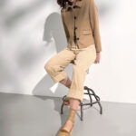 Alpargata mujer plana cintas marrón