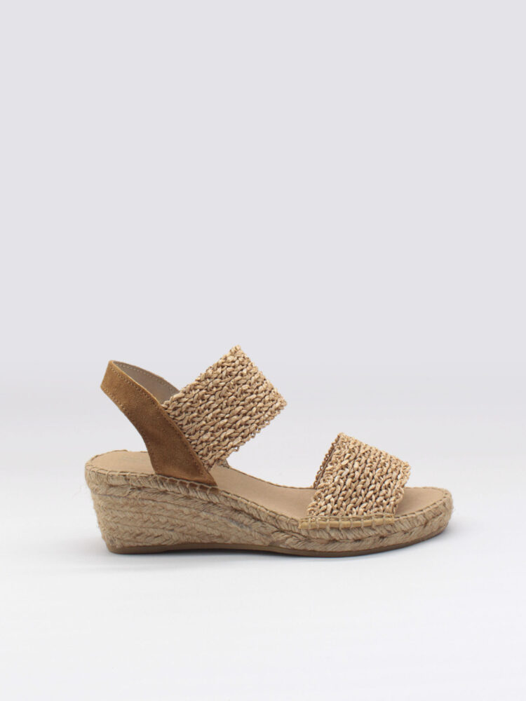 Alpargatas cuña mujer marrones