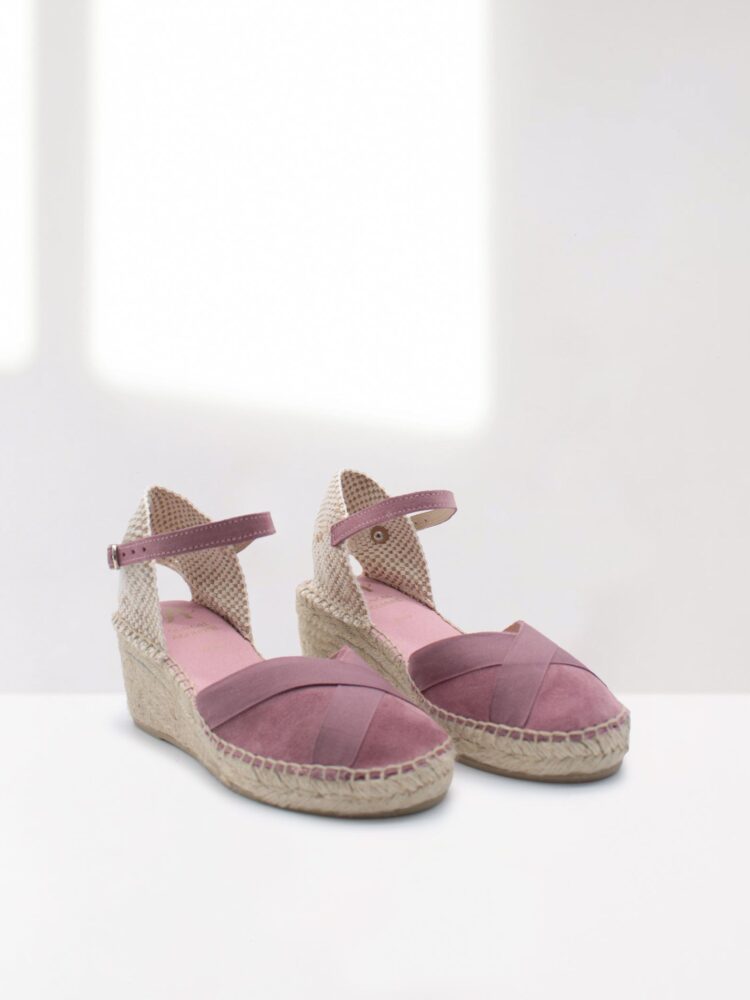 women's espadrille with wedge in pink