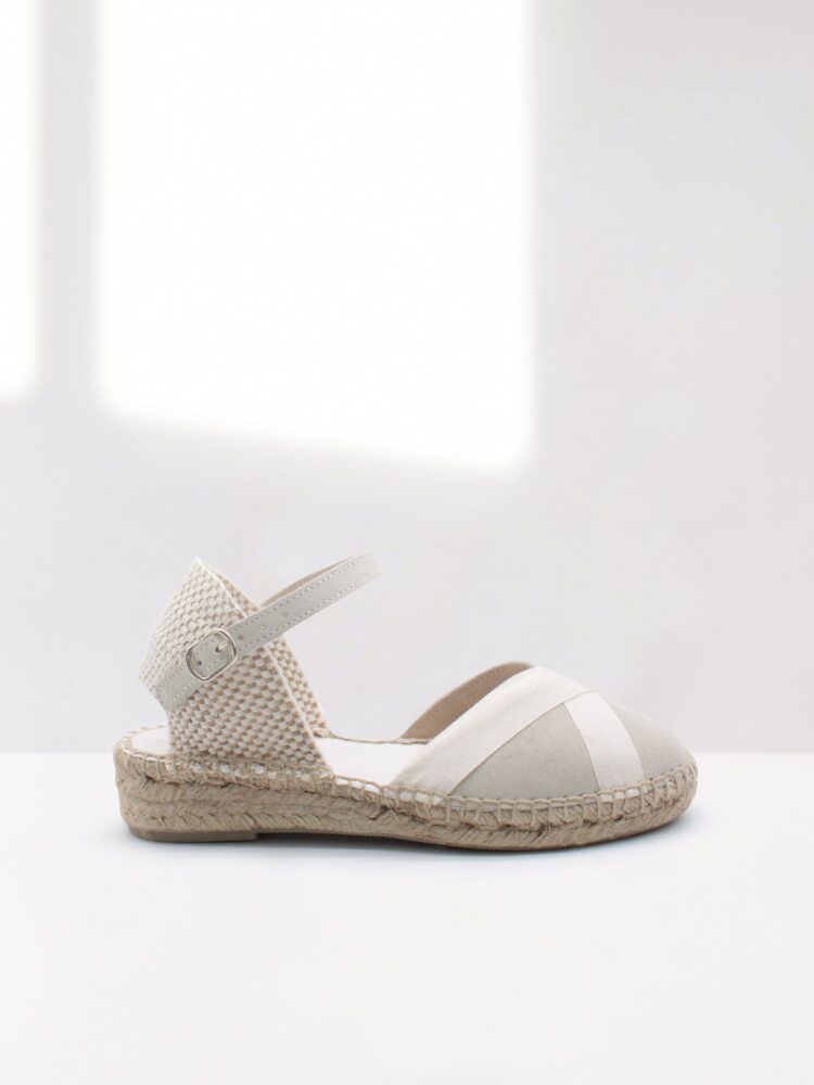 flat espadrille for women in white
