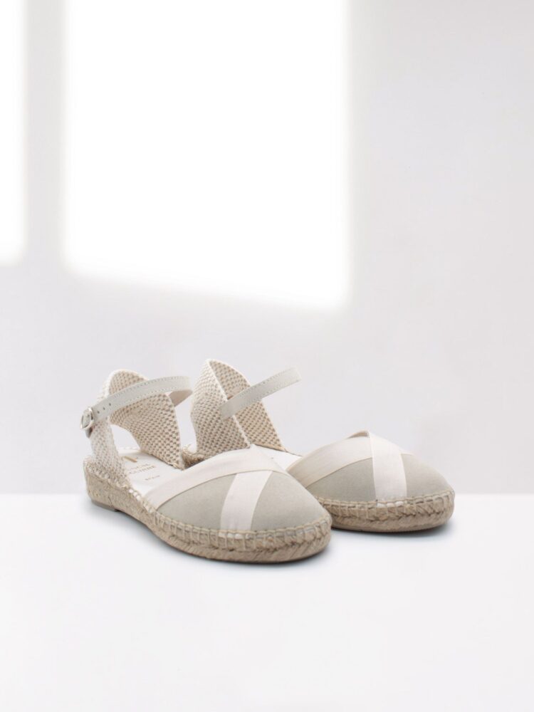 flat espadrille for women in white